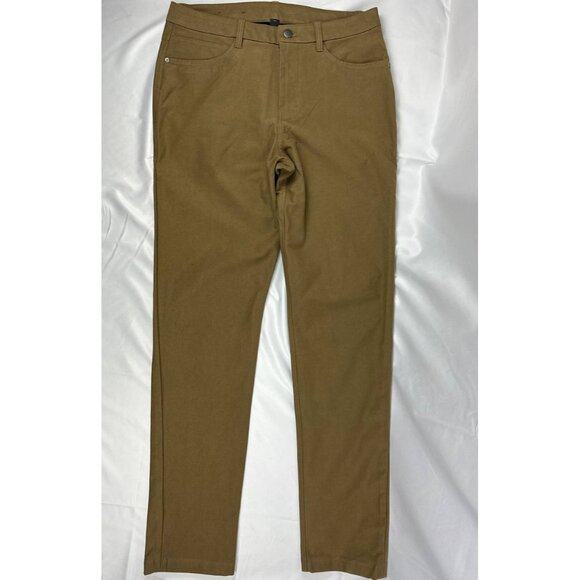 lululemon athletica Other - LULULEMON ABC Slim Fit Utilitech Pants Brown Jeans Stretch Mens 31x33 Office